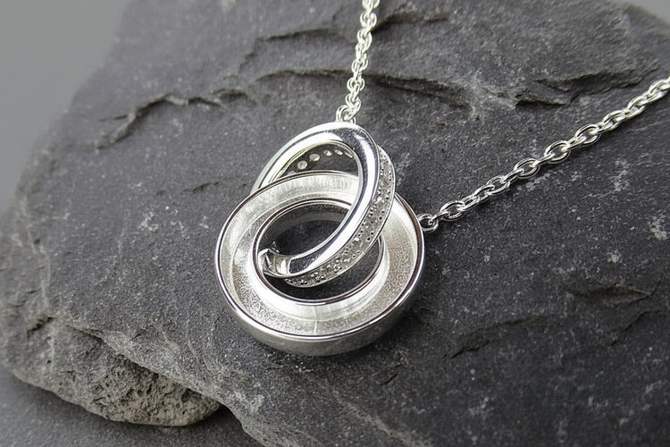 Stunning silver 925 double disc - 0007S