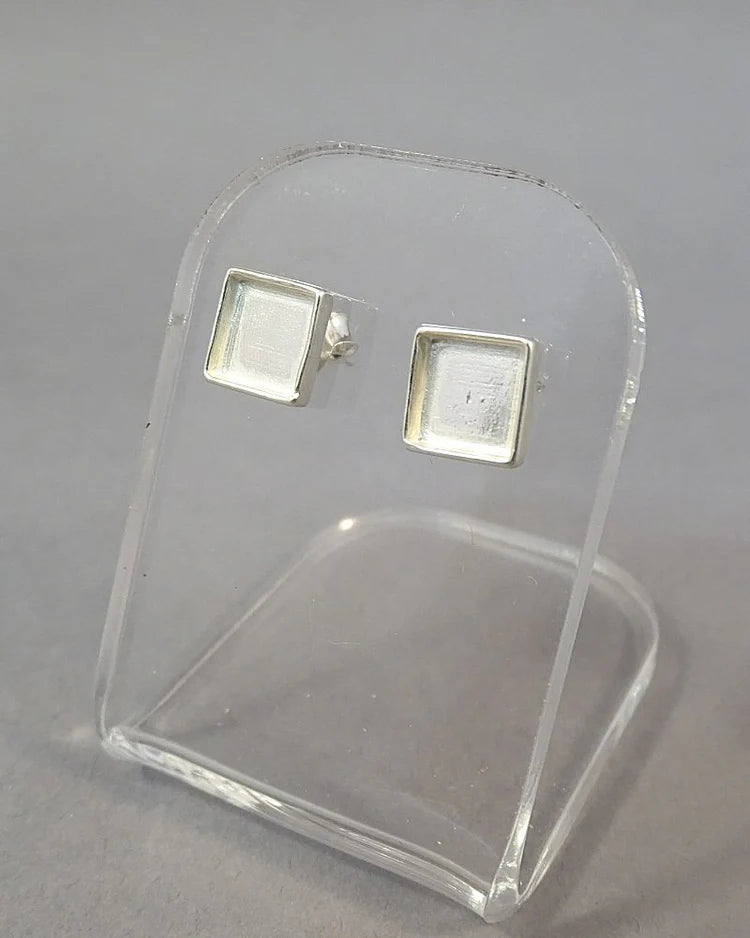 Square Silver Earring - 0028S