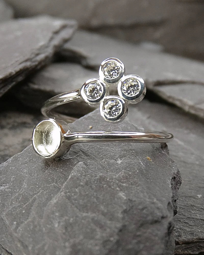 Silver Adjustable Ring 4mm - 0116S