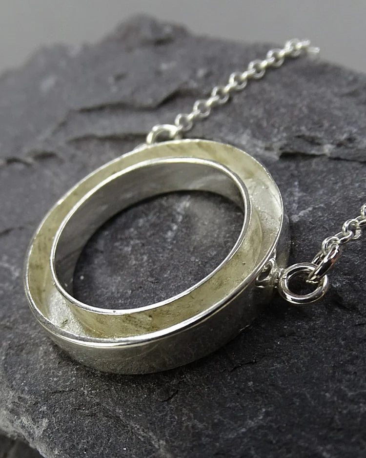 Silver Circle Of Life Necklace - 0164S