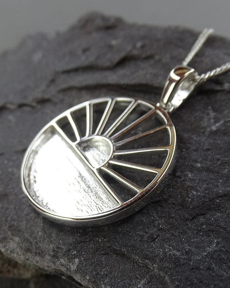 Solid Silver Sunset Necklace - 0637S