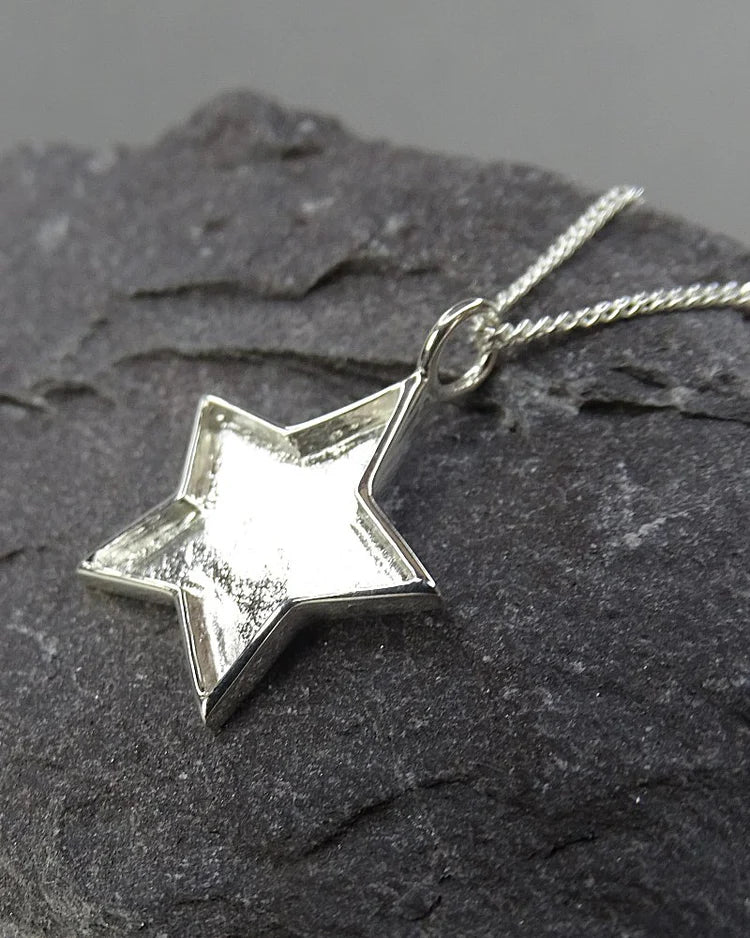 Solid Back Silver Star - 0694S