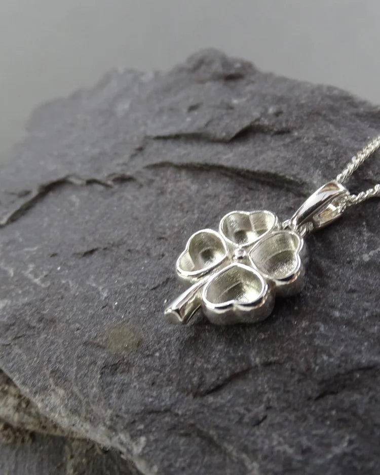 Solid Silver Four Leaf Clover - 1001S