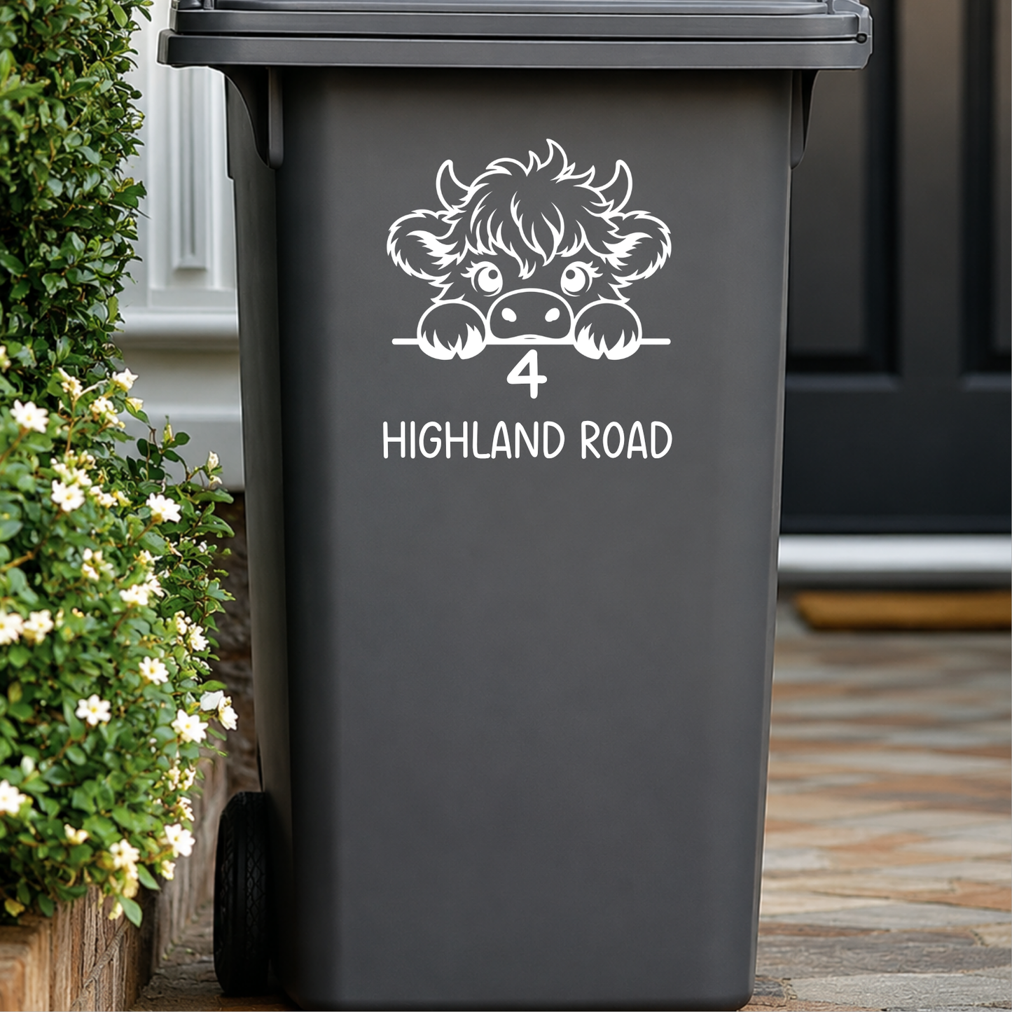 Highland Cow - Wheelie Bin Sticker