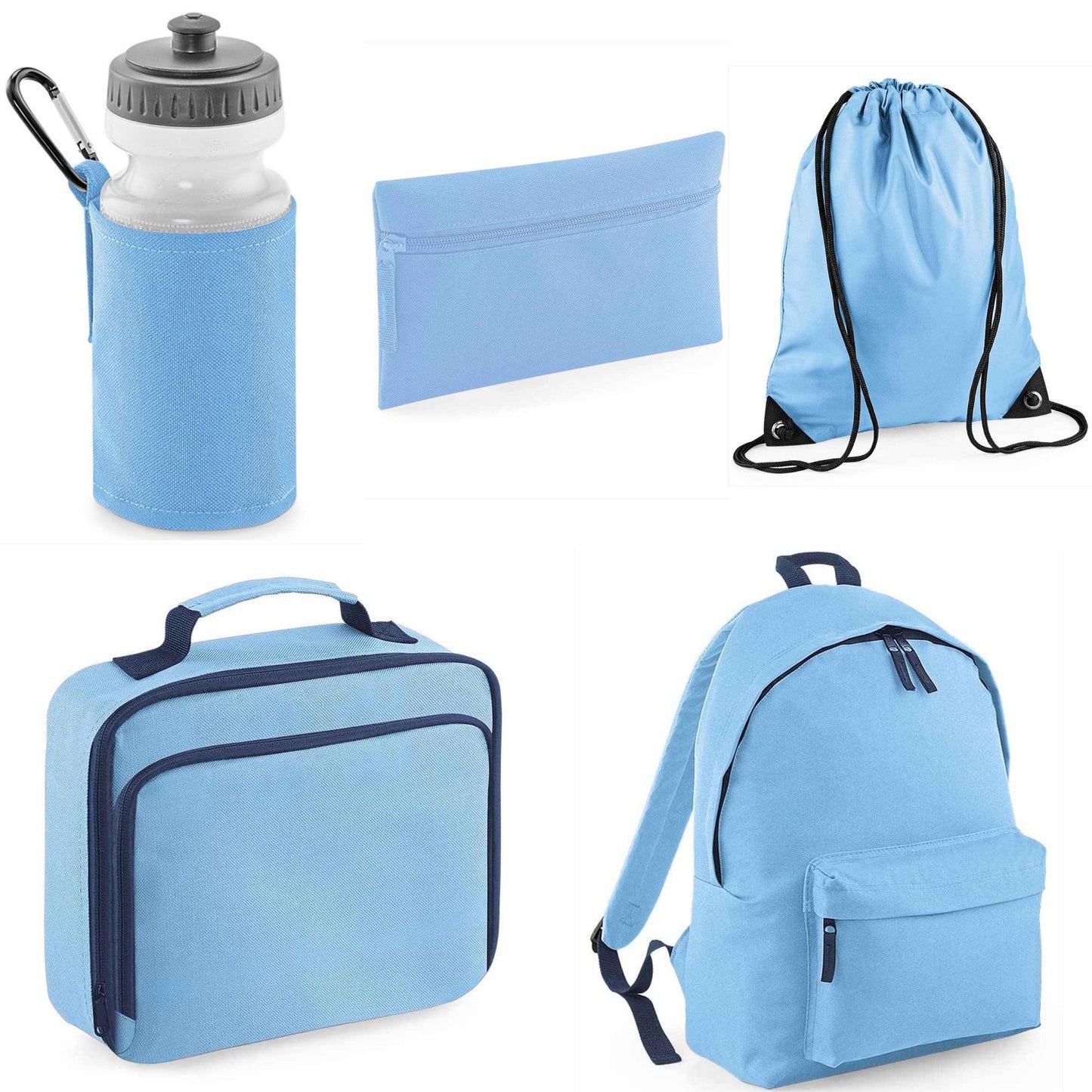 Toddler 9 Litre - Back to School 5 Piece Set - Initial and Name