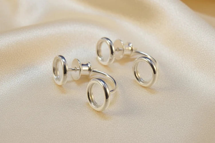 Silver Ear Stud two part - 1065S