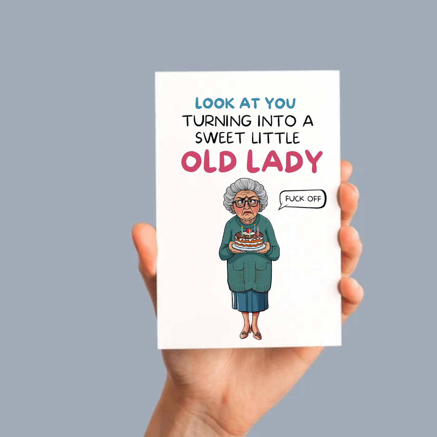 Look at you turning into a sweet little lady - Funny Birthday Card