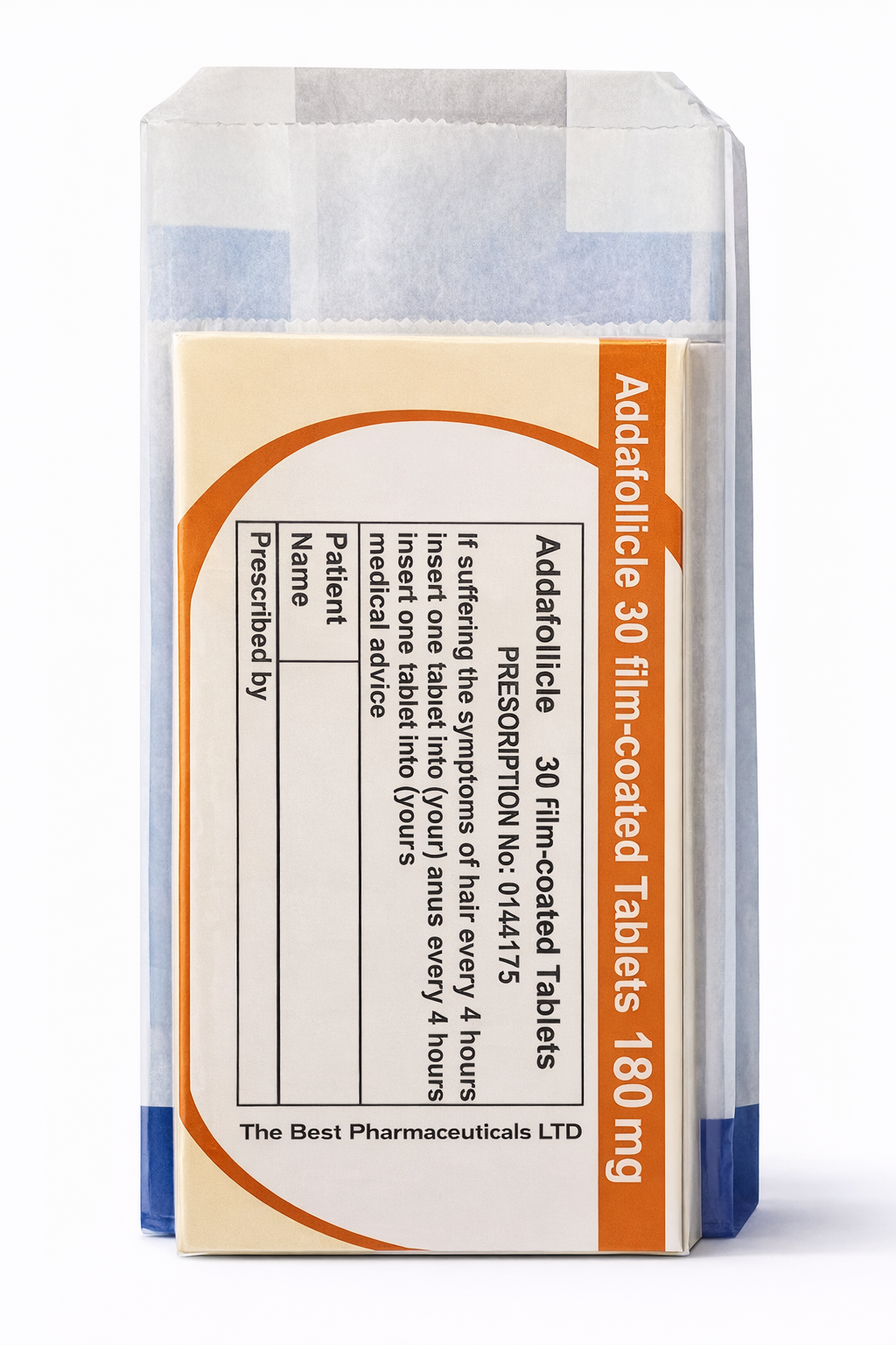 Anti Baldness Novelty Prescription Gift | Funny Joke Prescription Gift