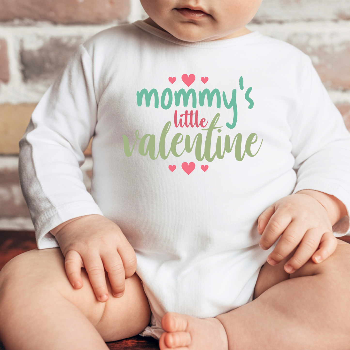 Mommy's Little Valentine Long Sleeve Baby Vest
