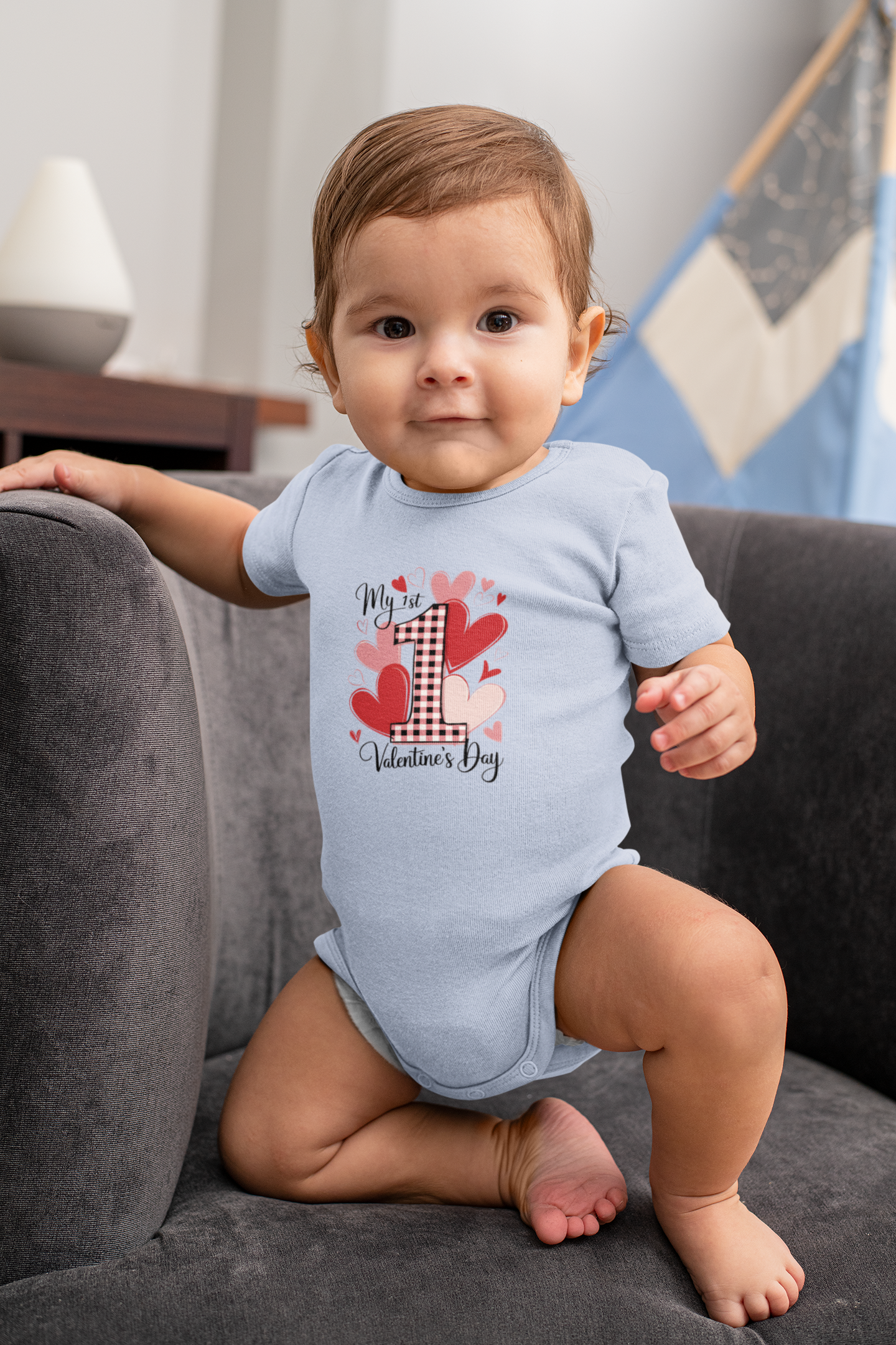 My First Valentines Hearts - Baby Vest