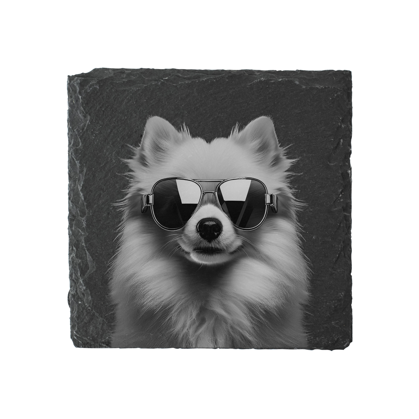 Finnish Spitz - Sunglasses - Engraved Slate Coaster