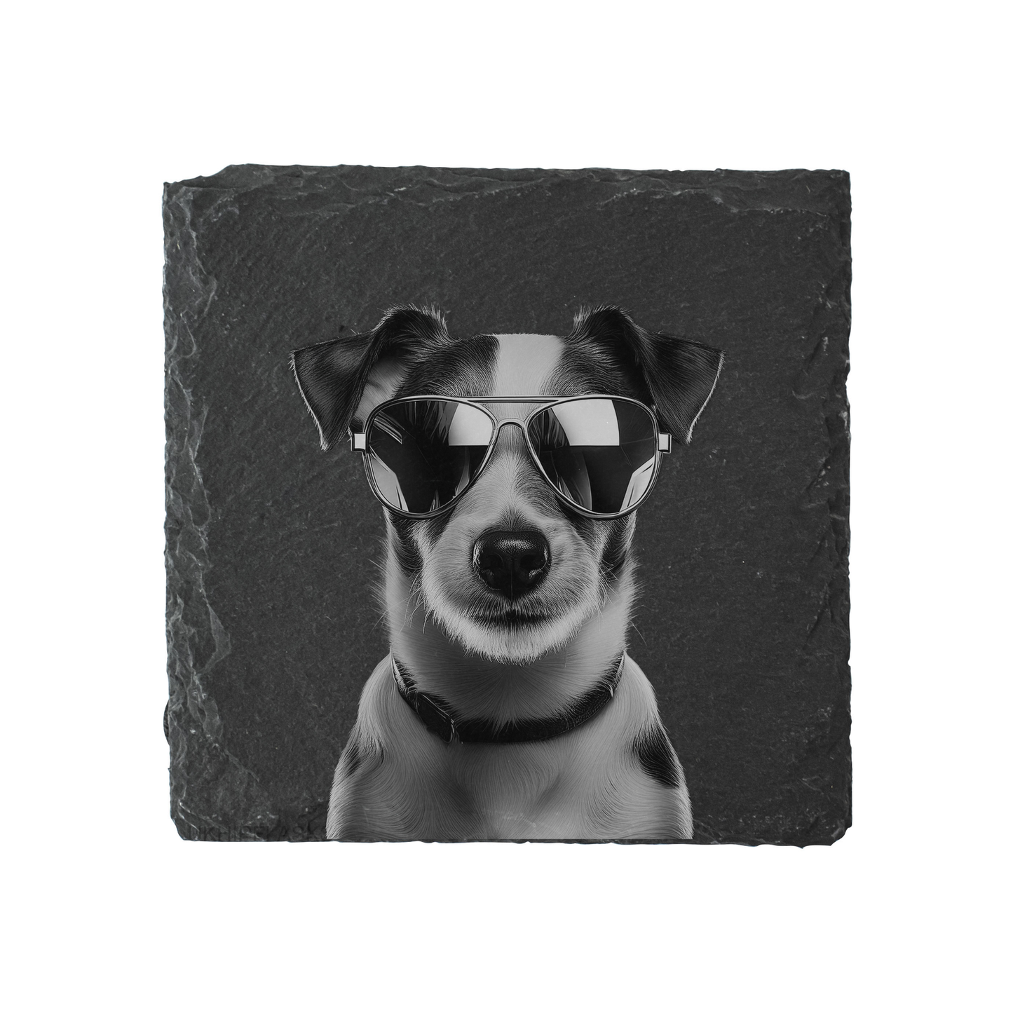 Jack Russel Terrier - Sunglasses - Engraved Slate Coaster