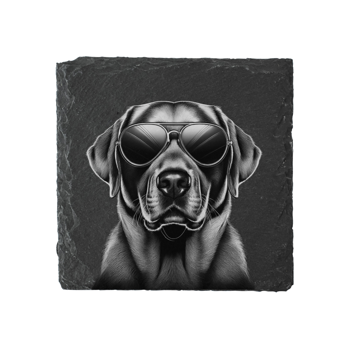 Labrador Retriever - Sunglasses - Engraved Slate Coaster