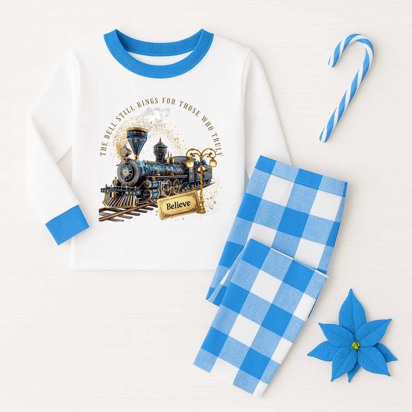 Polar Express - Blue Checked Pyjamas
