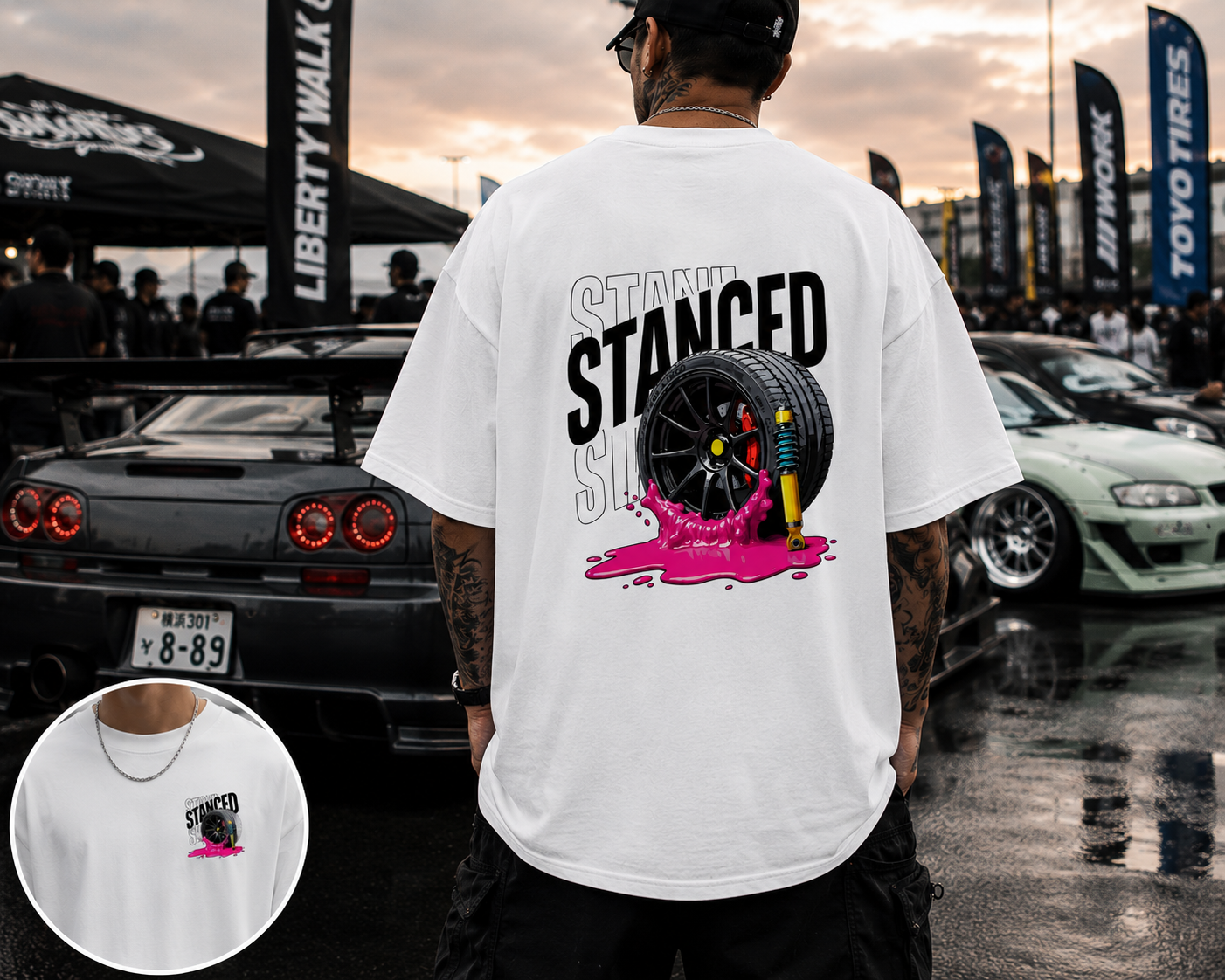 Stanced Car Enthusiast - Oversized T-Shirt