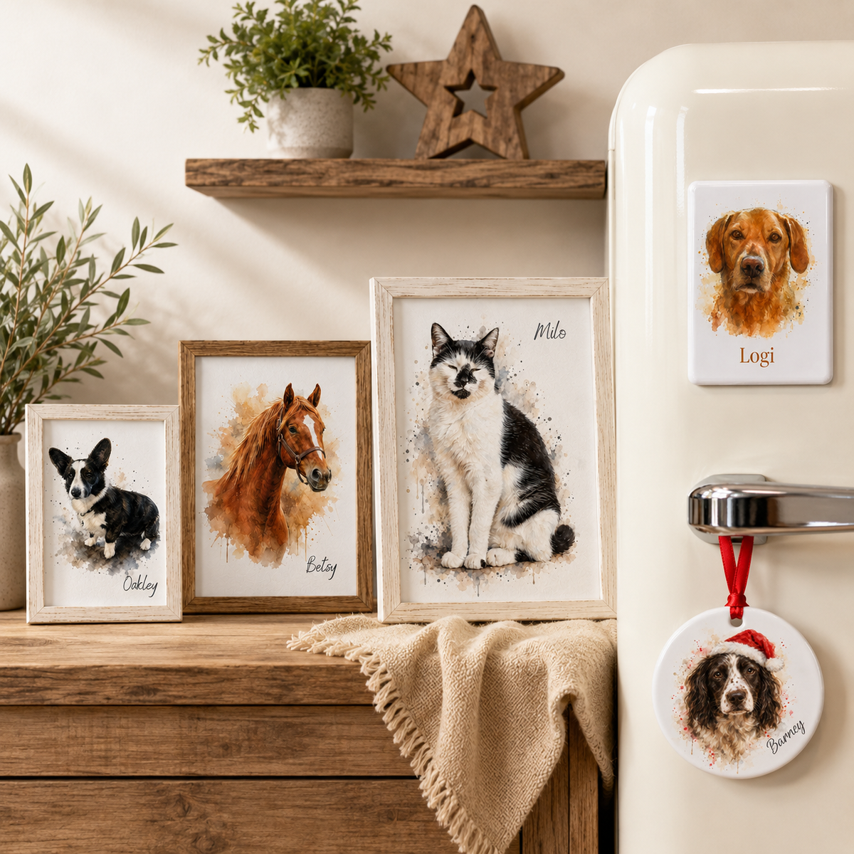 Personalised Watercolour Pet Portraits