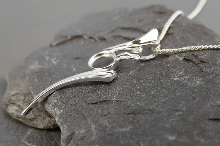 Modern Silver Necklace - 0003S