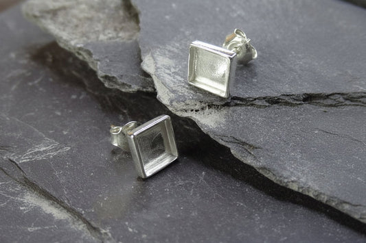 Square Silver Earring - 0028S
