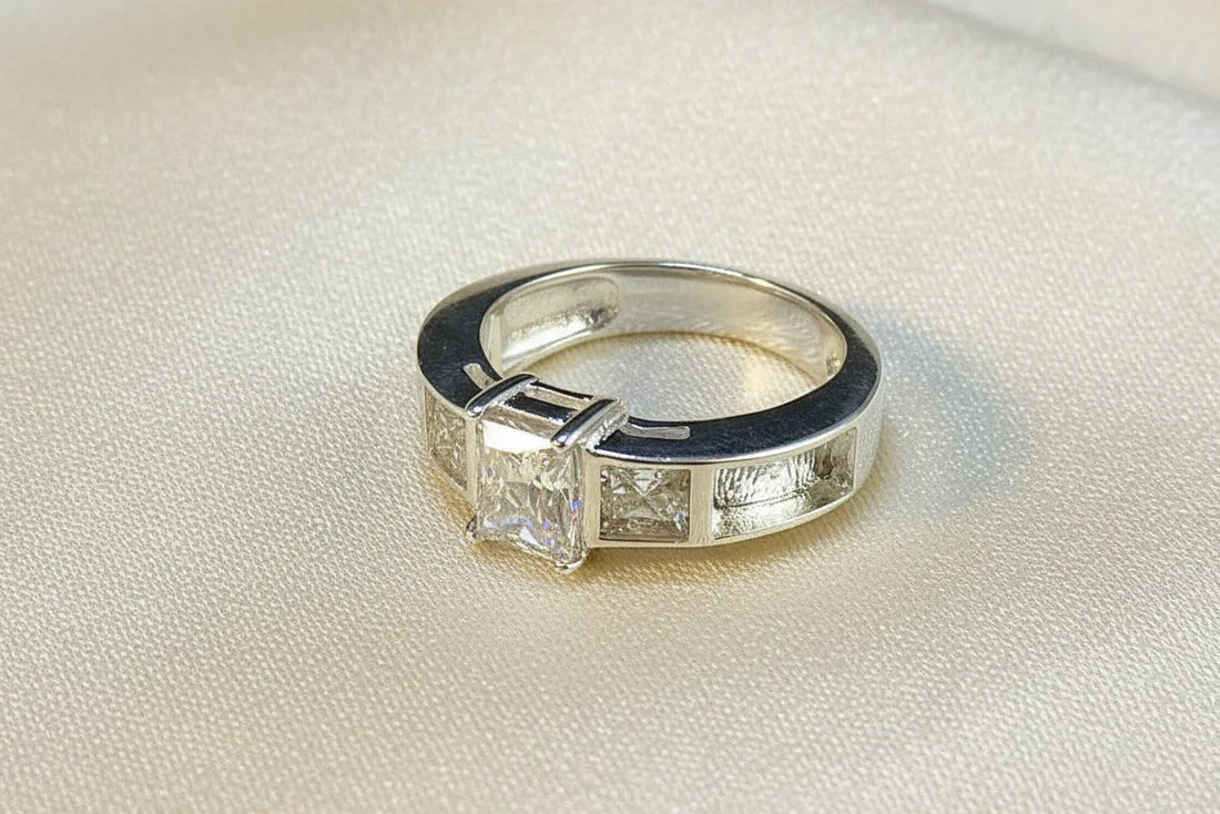 Silver 3 Stone CZ Ring  - 0030M