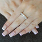 Silver Band Ring With Channel  - 0051M