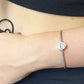 Stunning Solid Silver Heart Bangle Charm - 0061S