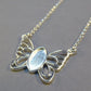 Solid silver Butterfly Necklace - 0063S