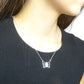 Solid silver Butterfly Necklace - 0063S