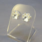Solid Silver Dog Paw Print Stud Earring - 0068S