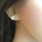 Solid Silver Dog Paw Print Stud Earring - 0068S