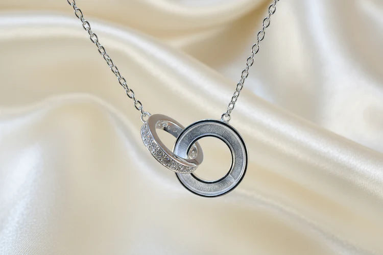 Stunning silver 925 double disc - 0007S