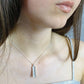 Silver Oblong Solid Back Pendant - 0057 (Perfect for hair or fur)
