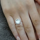 Solid Silver Ring with Halo cz  - 0101L
