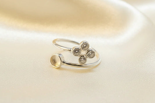 Silver Adjustable Ring 4mm - 0116S