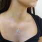 Solid Silver Moon And Star Necklace - 0148S