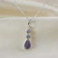 Silver Tear Drop Necklace - 0163S