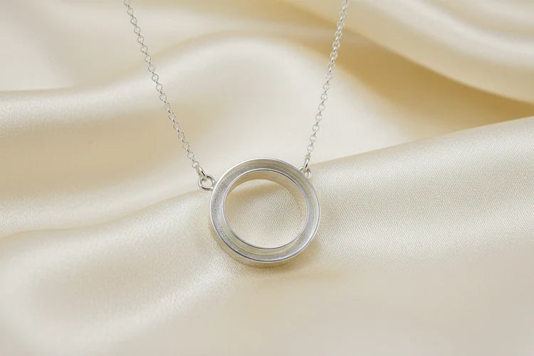 Silver Circle Of Life Necklace - 0164S