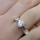 Stunning Silver Solitaire Ring  - 0016K