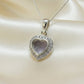 Stunning Silver Heart Necklace - 0173S