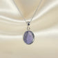 10x12 Silver Oval Solid Back Necklace - 0210S