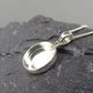 10x12 Silver Oval Solid Back Necklace - 0210S