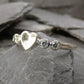 Silver heart ring with cz  - 0223L