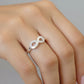 Solid silver cz infinity ring  - 0269SM