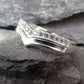 Solid silver wishbone style ring  - 0271M