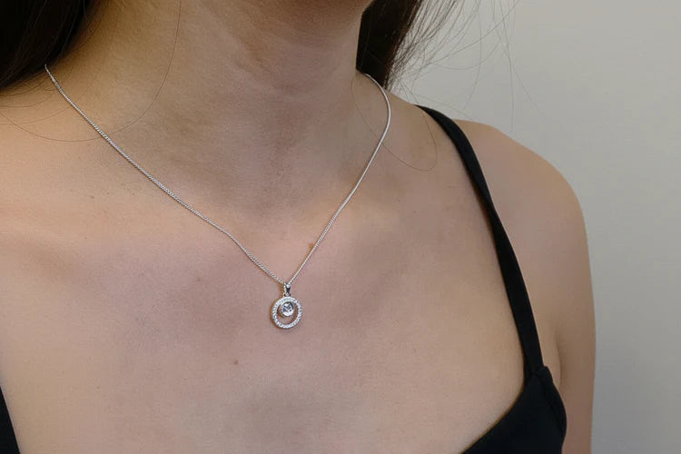 Round cz Necklace - 0277S