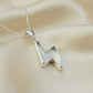 Silver Lightning Bolt Necklace - 0306S