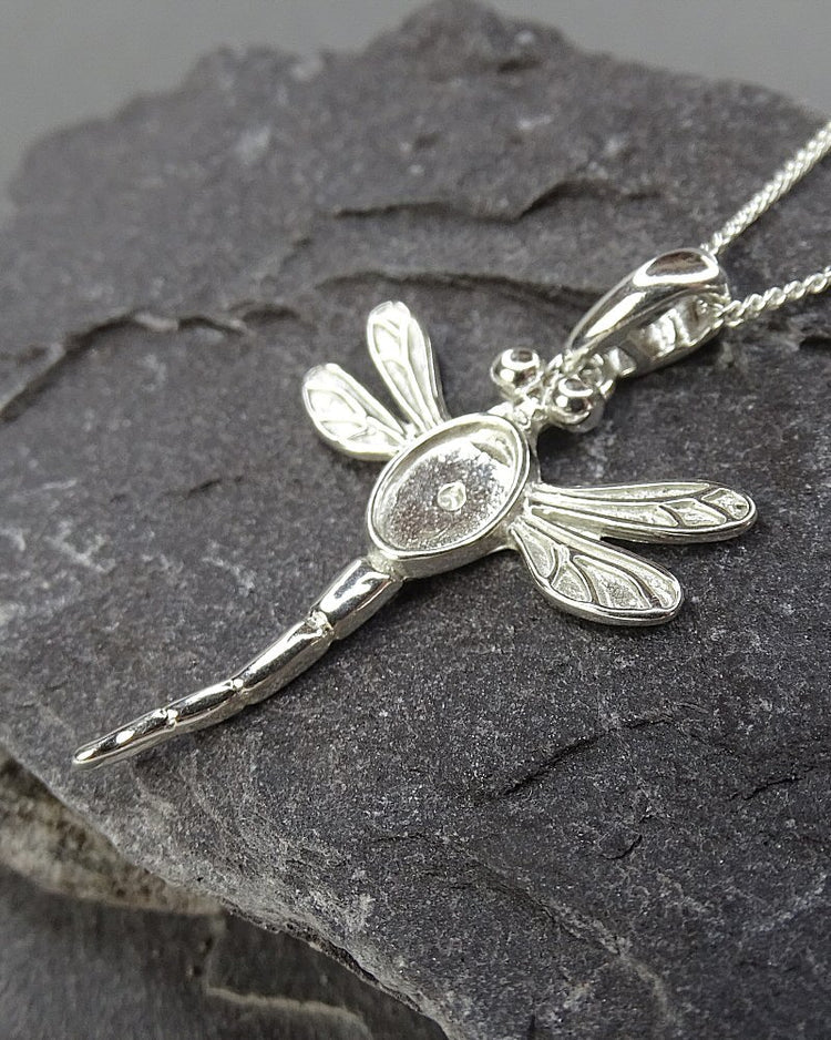 Silver 925 Dragonfly Necklace - 0472S