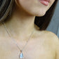 Pear Shaped Silver Necklace - 0518S