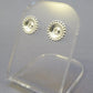Silver Stud With Bead Edge - 0526S