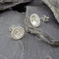 Silver Stud With Bead Edge - 0526S