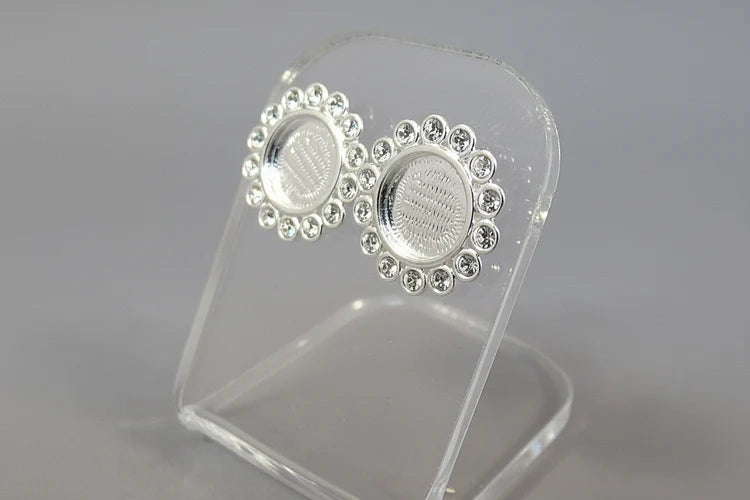 Stunning Silver CZ Stud Earring - 0595S